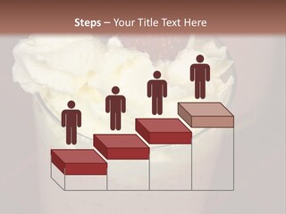 Served Strawberry Smoothie With Whip Cream PowerPoint Template