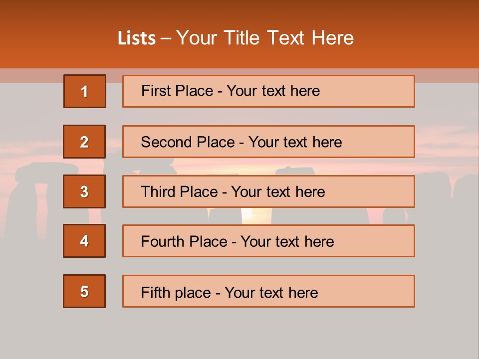 Stonehenge With The Sun Rising PowerPoint Template