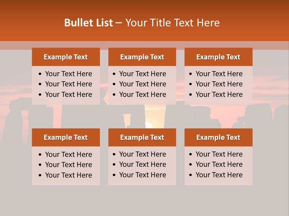 Stonehenge With The Sun Rising PowerPoint Template