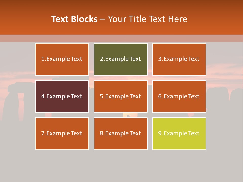Stonehenge With The Sun Rising PowerPoint Template