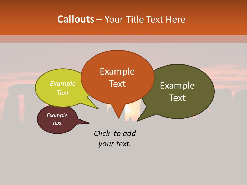 Stonehenge With The Sun Rising PowerPoint Template