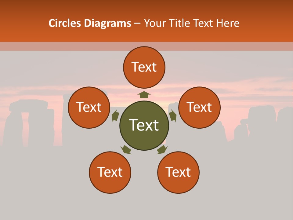 Stonehenge With The Sun Rising PowerPoint Template