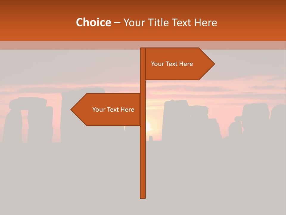 Stonehenge With The Sun Rising PowerPoint Template