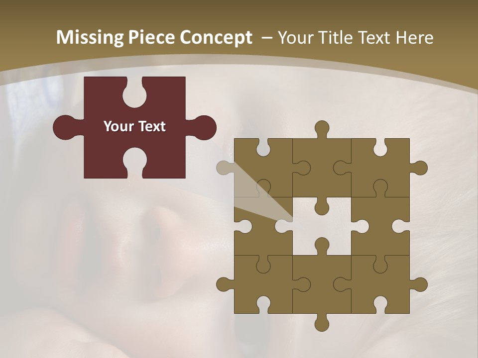 Image Of A 8 Month Old Sick Baby Lying In Bed PowerPoint Template