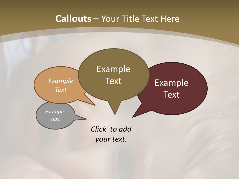 Image Of A 8 Month Old Sick Baby Lying In Bed PowerPoint Template