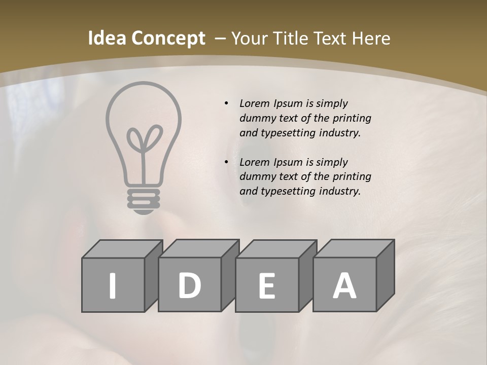 Image Of A 8 Month Old Sick Baby Lying In Bed PowerPoint Template