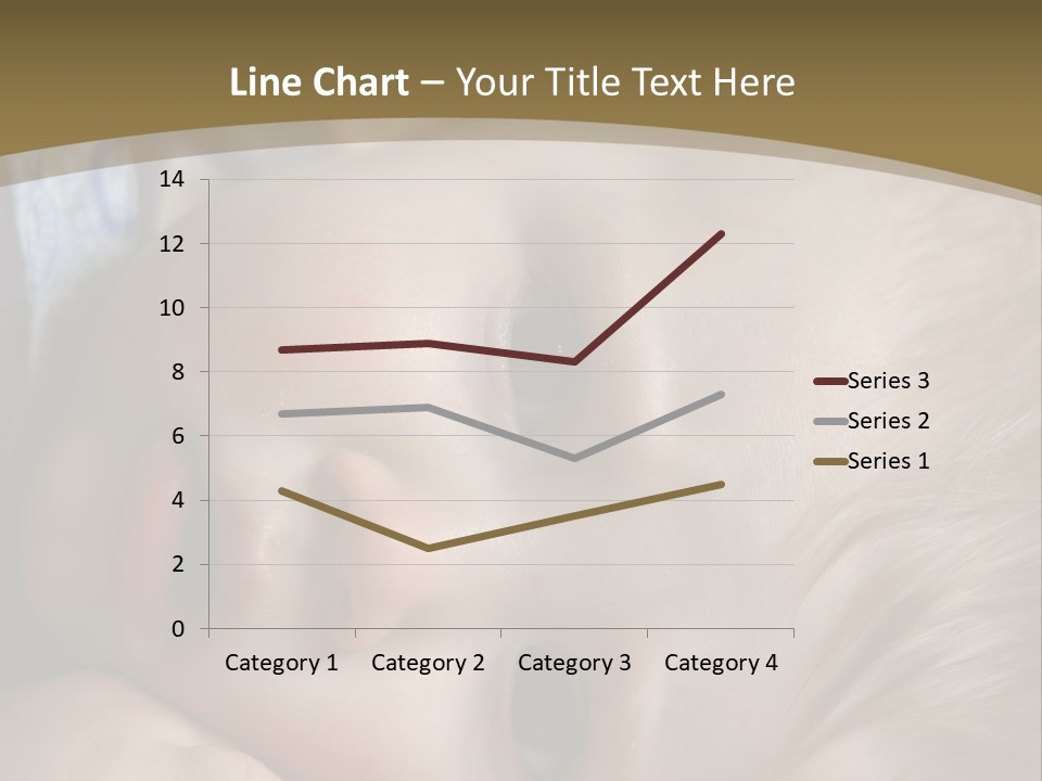 Image Of A 8 Month Old Sick Baby Lying In Bed PowerPoint Template