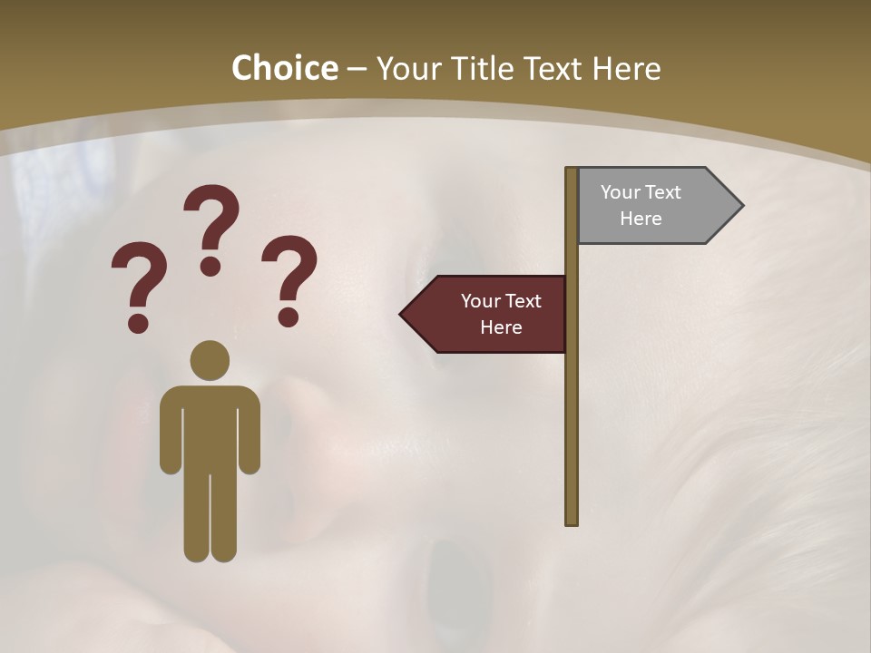 Image Of A 8 Month Old Sick Baby Lying In Bed PowerPoint Template