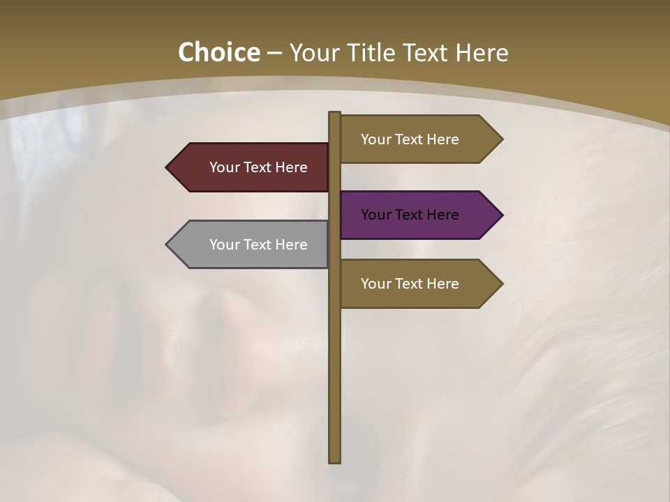 Image Of A 8 Month Old Sick Baby Lying In Bed PowerPoint Template