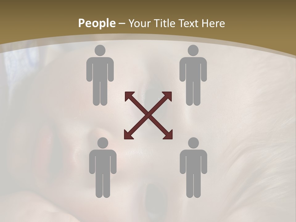 Image Of A 8 Month Old Sick Baby Lying In Bed PowerPoint Template