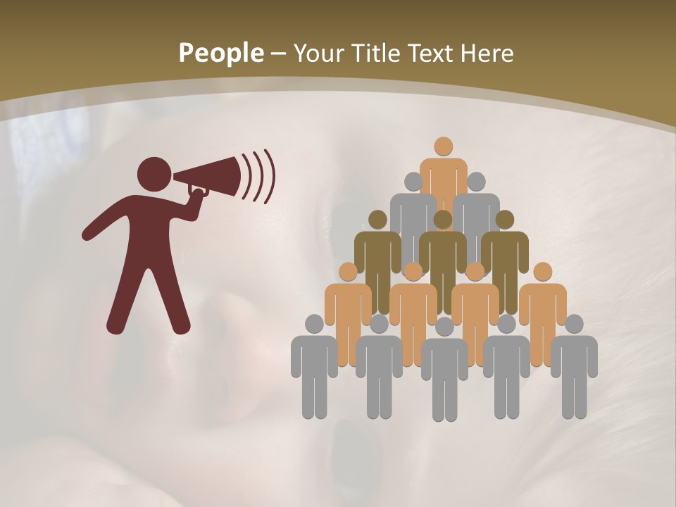 Image Of A 8 Month Old Sick Baby Lying In Bed PowerPoint Template