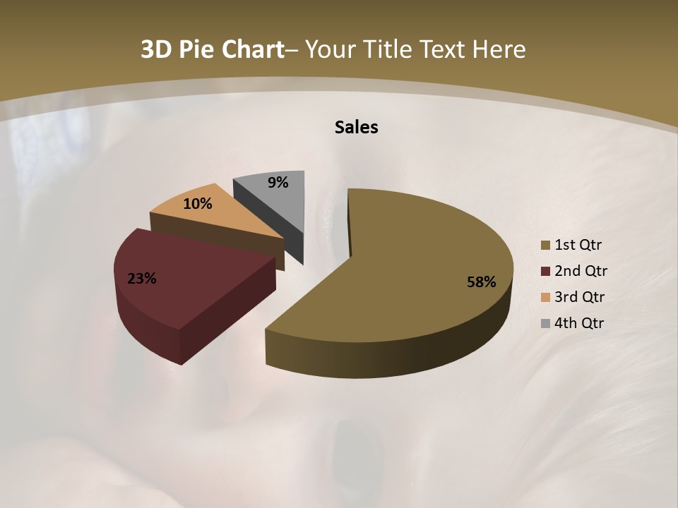 Image Of A 8 Month Old Sick Baby Lying In Bed PowerPoint Template