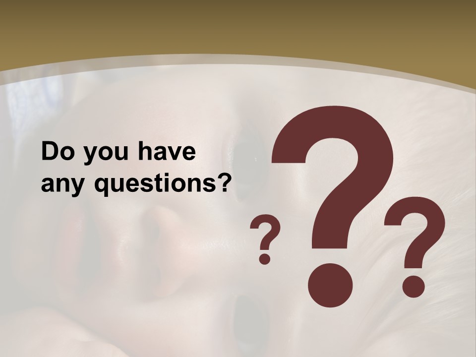 Image Of A 8 Month Old Sick Baby Lying In Bed PowerPoint Template