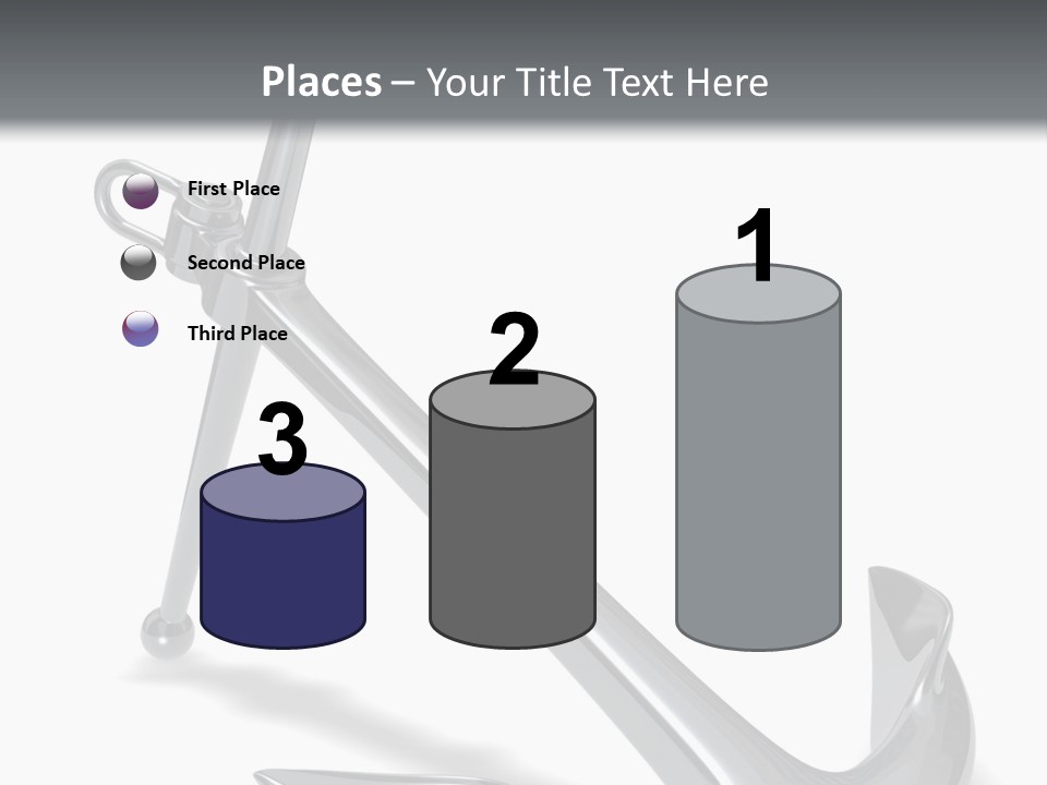 Rendered Iron Anchor PowerPoint Template