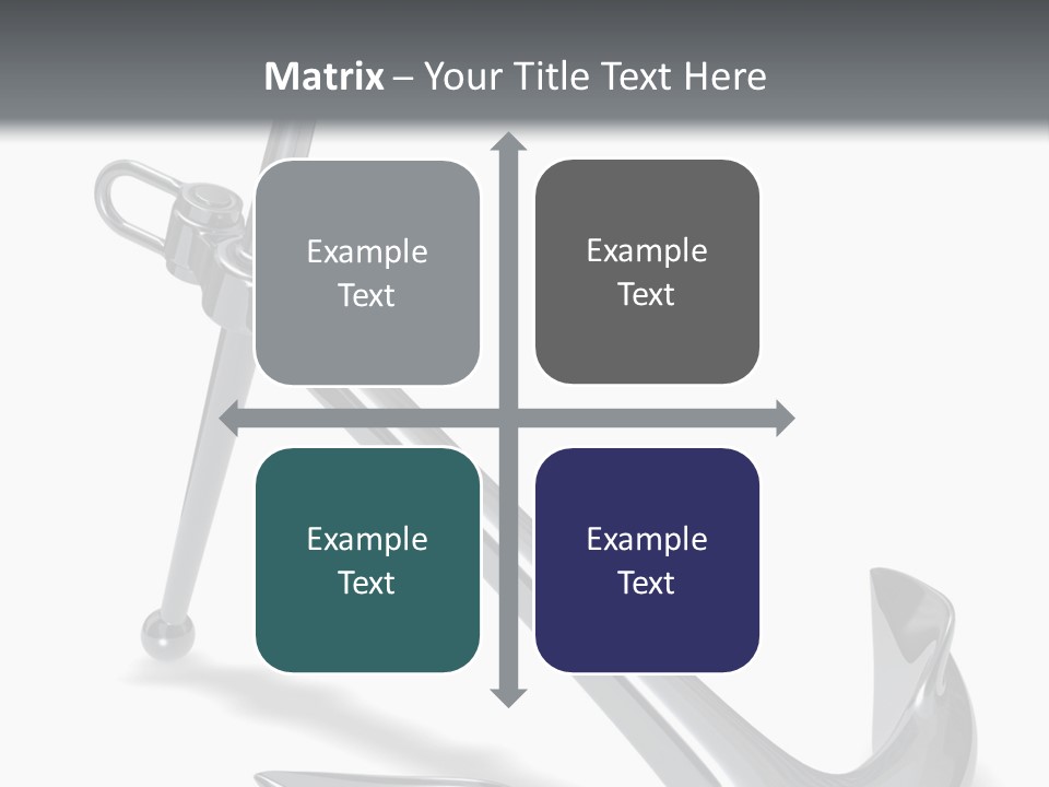 Rendered Iron Anchor PowerPoint Template
