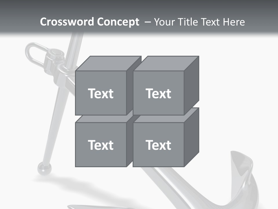 Rendered Iron Anchor PowerPoint Template