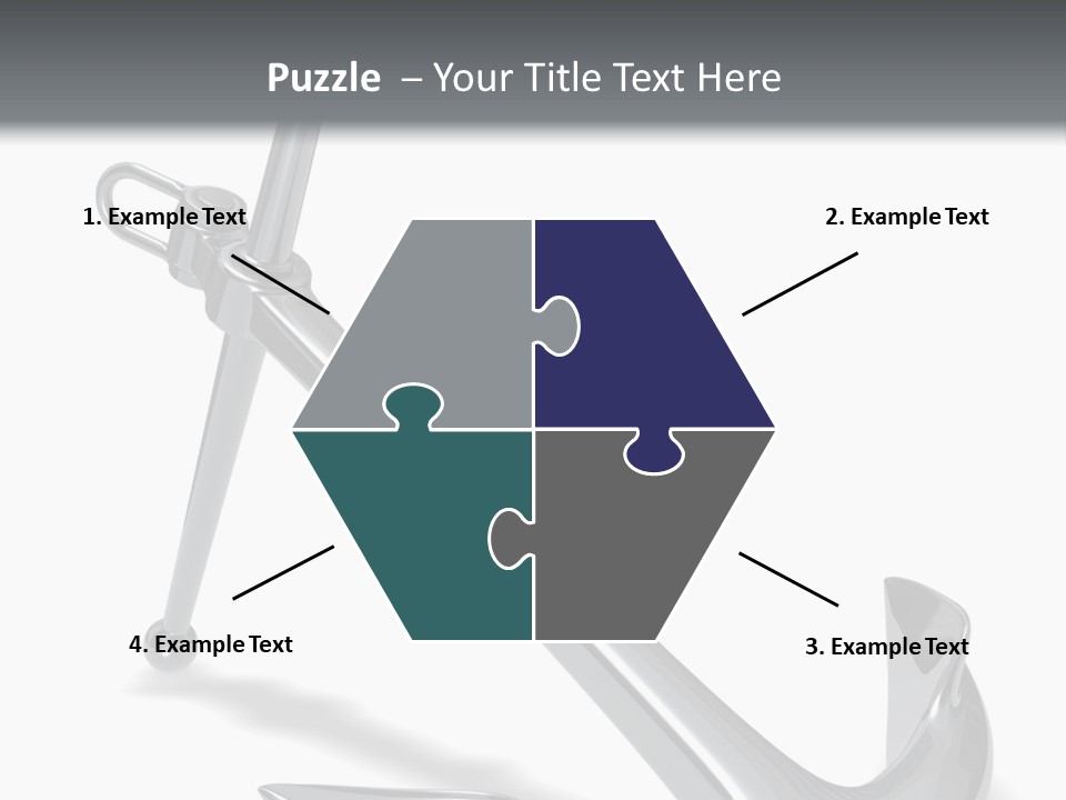 Rendered Iron Anchor PowerPoint Template