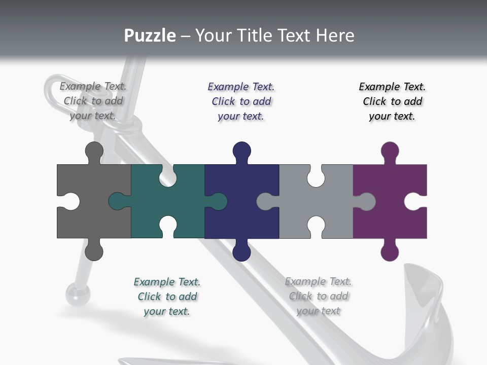 Rendered Iron Anchor PowerPoint Template