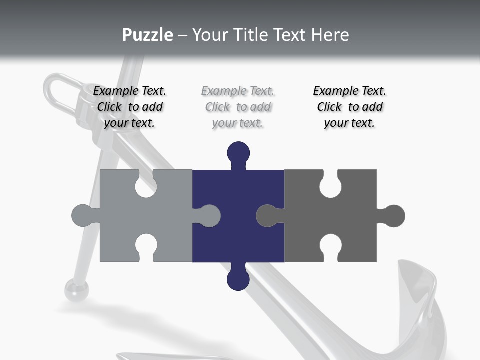 Rendered Iron Anchor PowerPoint Template