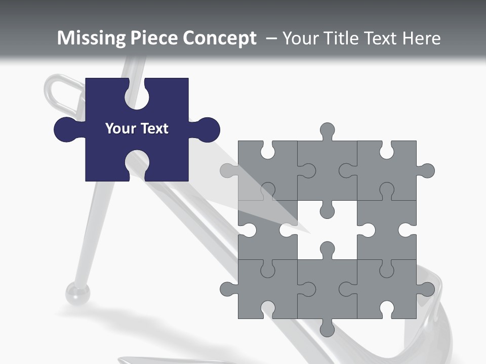 Rendered Iron Anchor PowerPoint Template