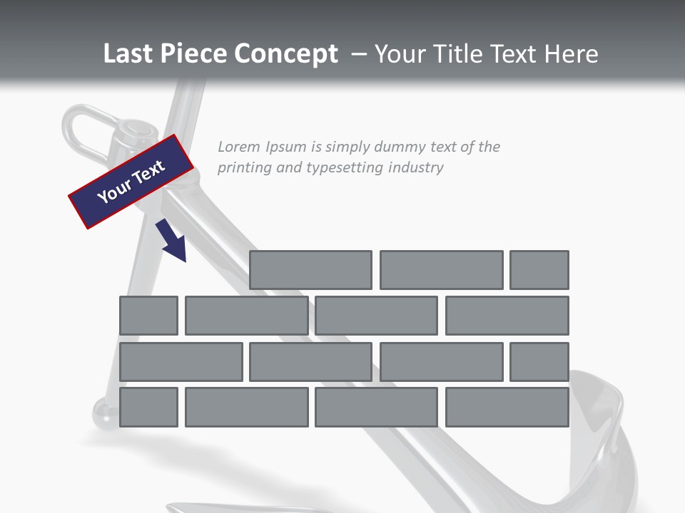 Rendered Iron Anchor PowerPoint Template