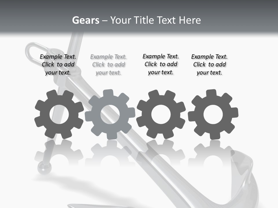 Rendered Iron Anchor PowerPoint Template
