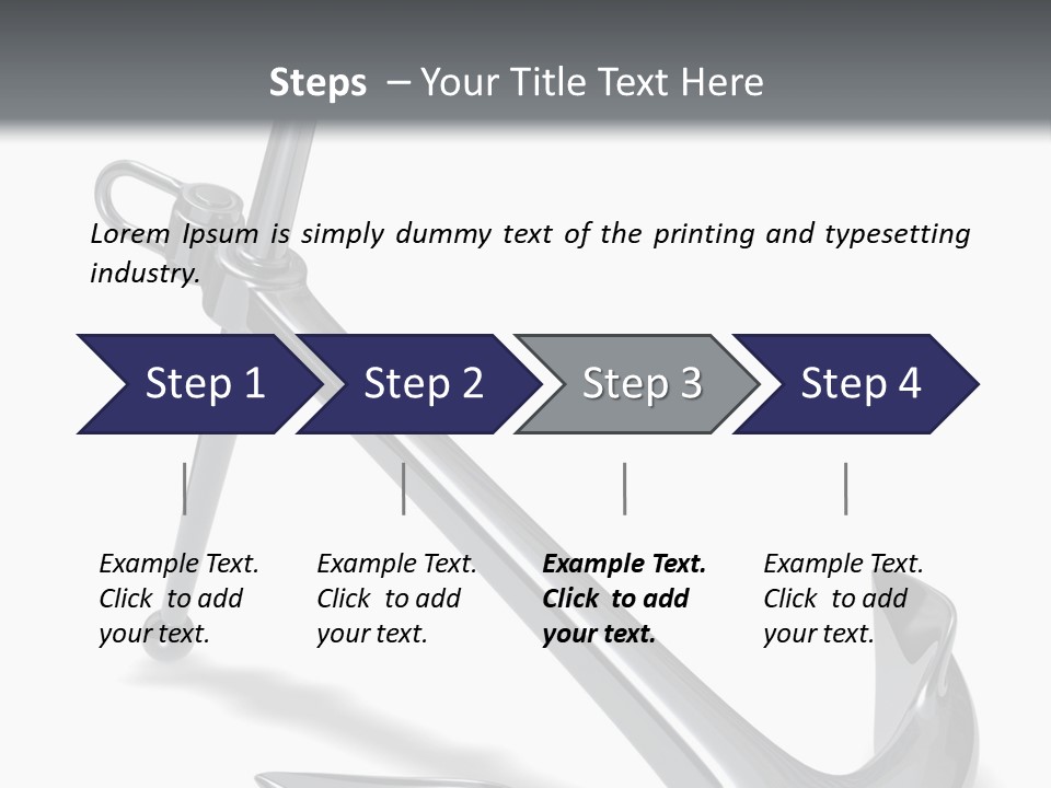 Rendered Iron Anchor PowerPoint Template