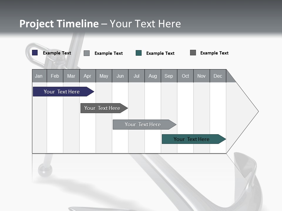 Rendered Iron Anchor PowerPoint Template