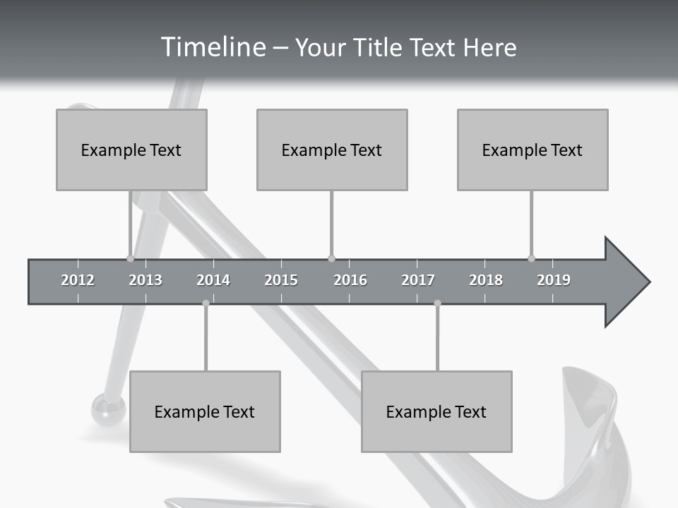 Rendered Iron Anchor PowerPoint Template