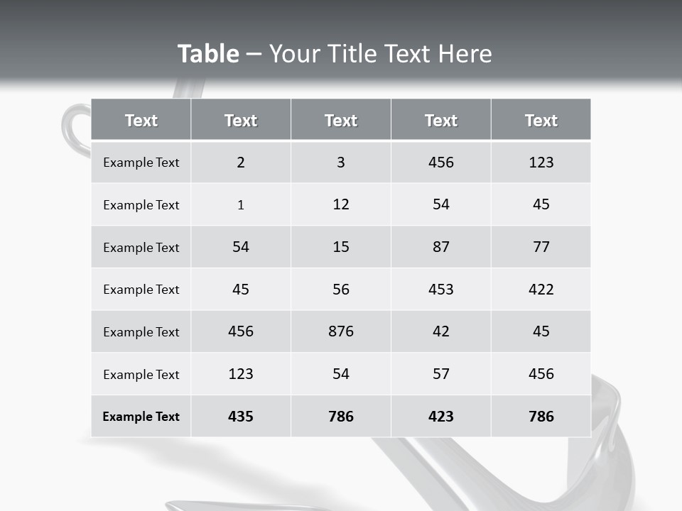 Rendered Iron Anchor PowerPoint Template
