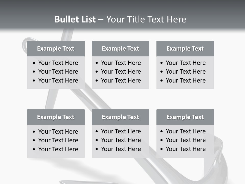 Rendered Iron Anchor PowerPoint Template