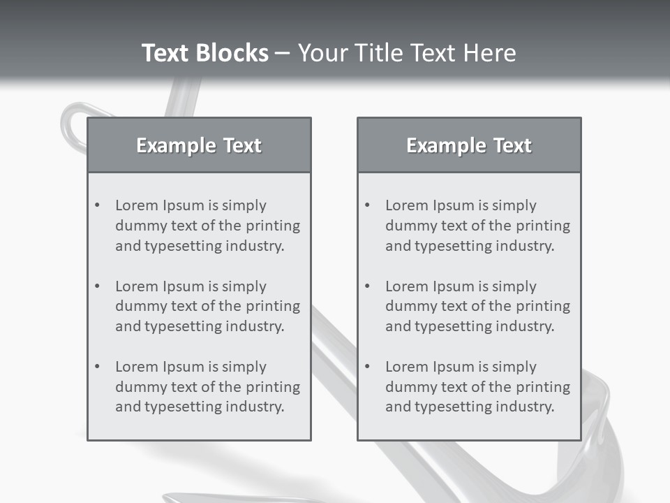 Rendered Iron Anchor PowerPoint Template