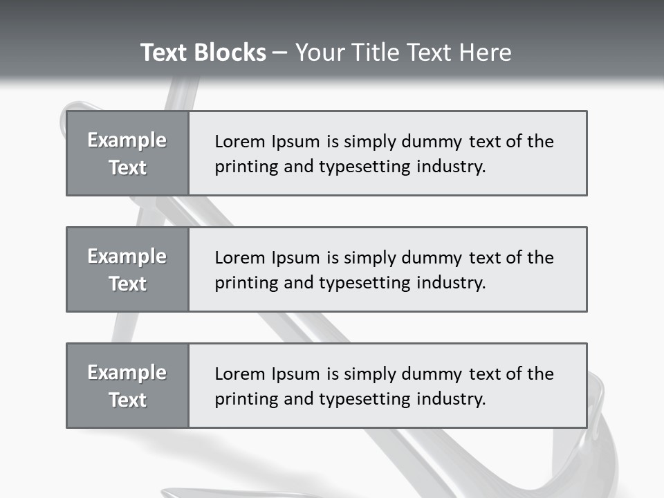 Rendered Iron Anchor PowerPoint Template