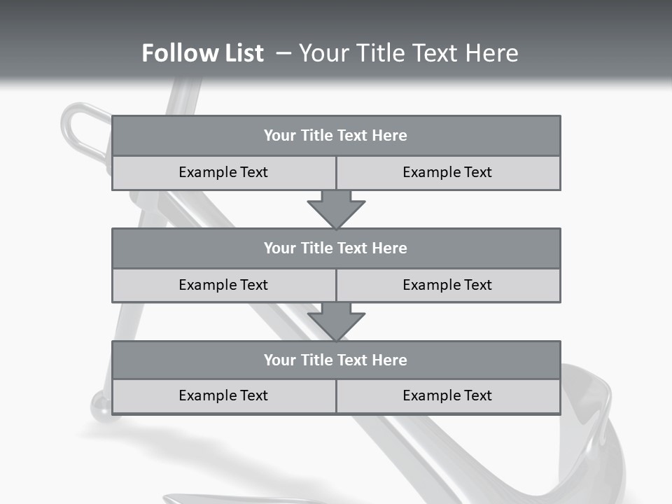 Rendered Iron Anchor PowerPoint Template