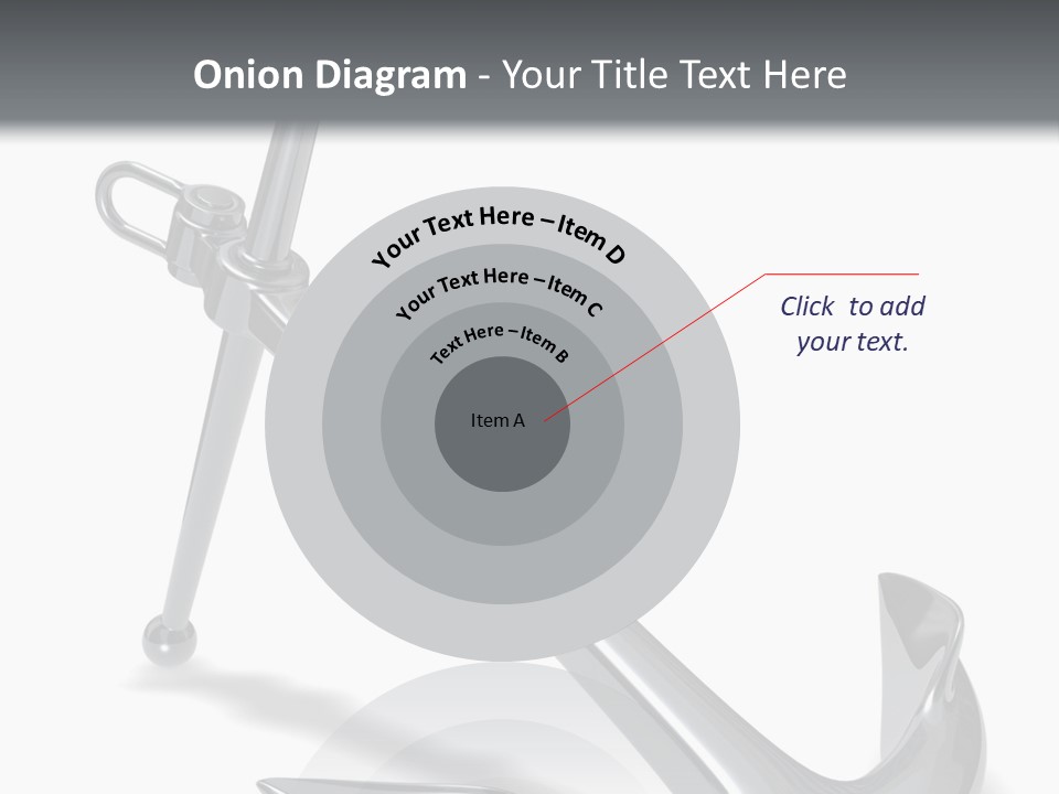 Rendered Iron Anchor PowerPoint Template