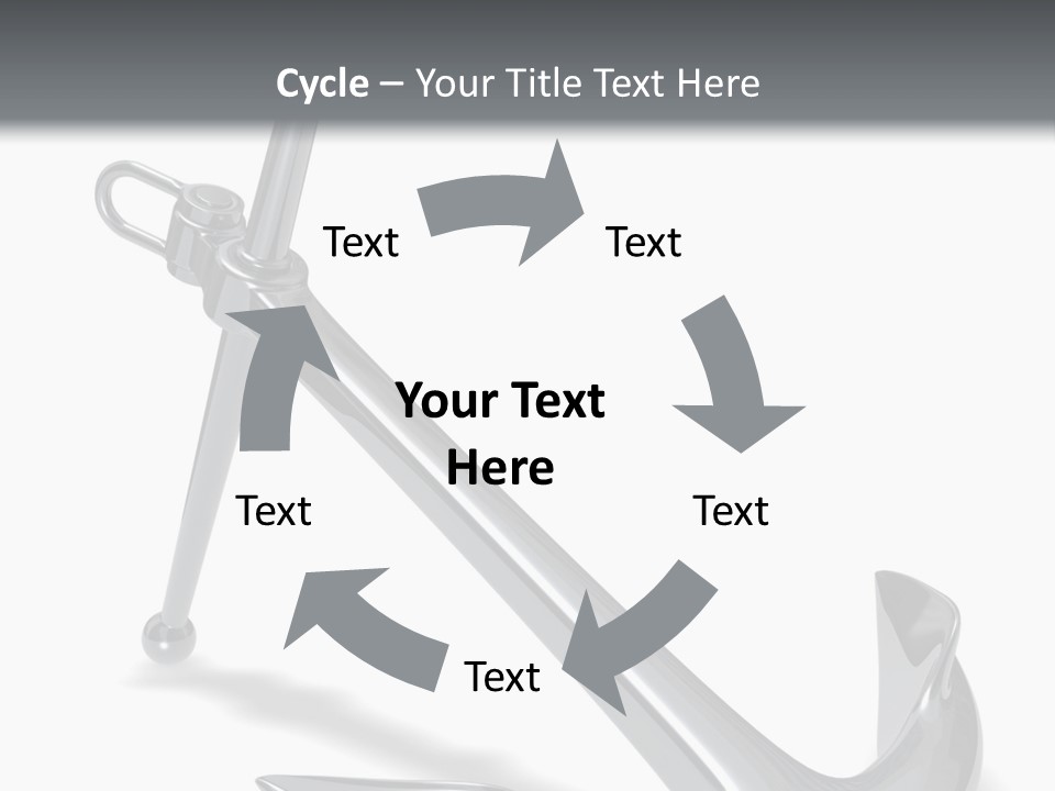 Rendered Iron Anchor PowerPoint Template