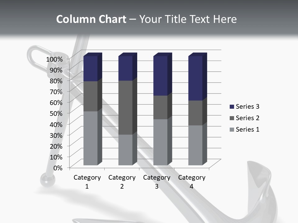 Rendered Iron Anchor PowerPoint Template