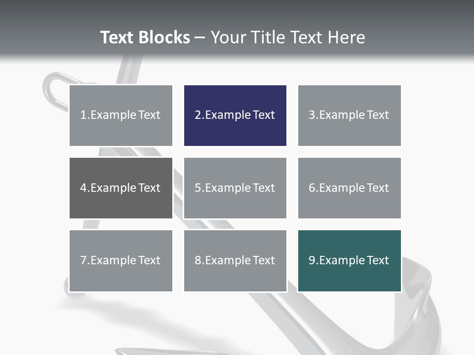 Rendered Iron Anchor PowerPoint Template