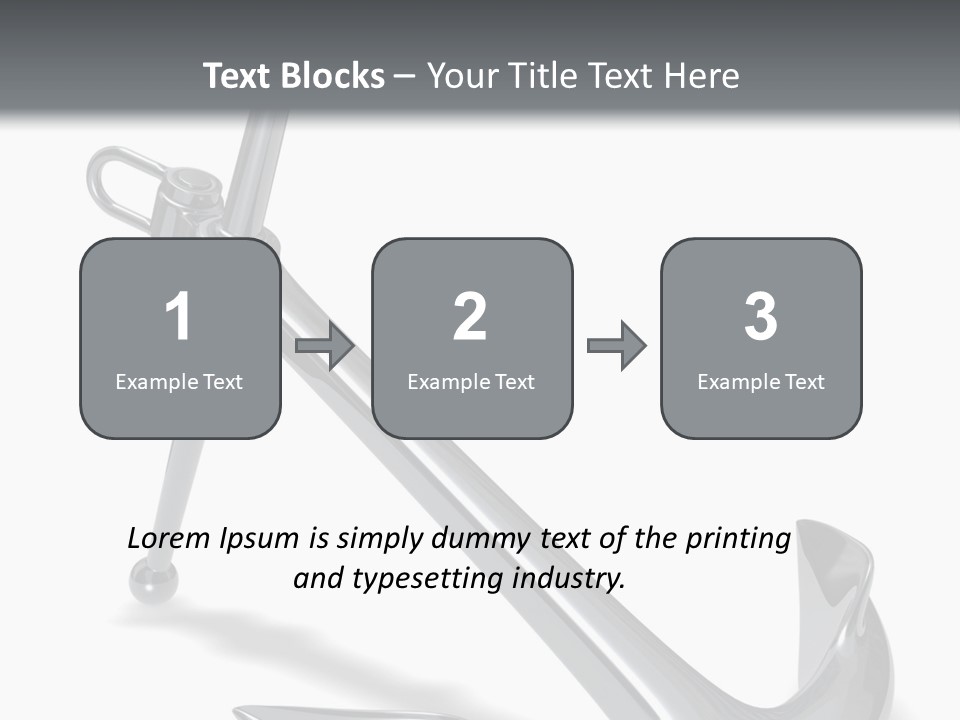 Rendered Iron Anchor PowerPoint Template