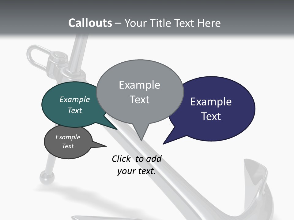 Rendered Iron Anchor PowerPoint Template