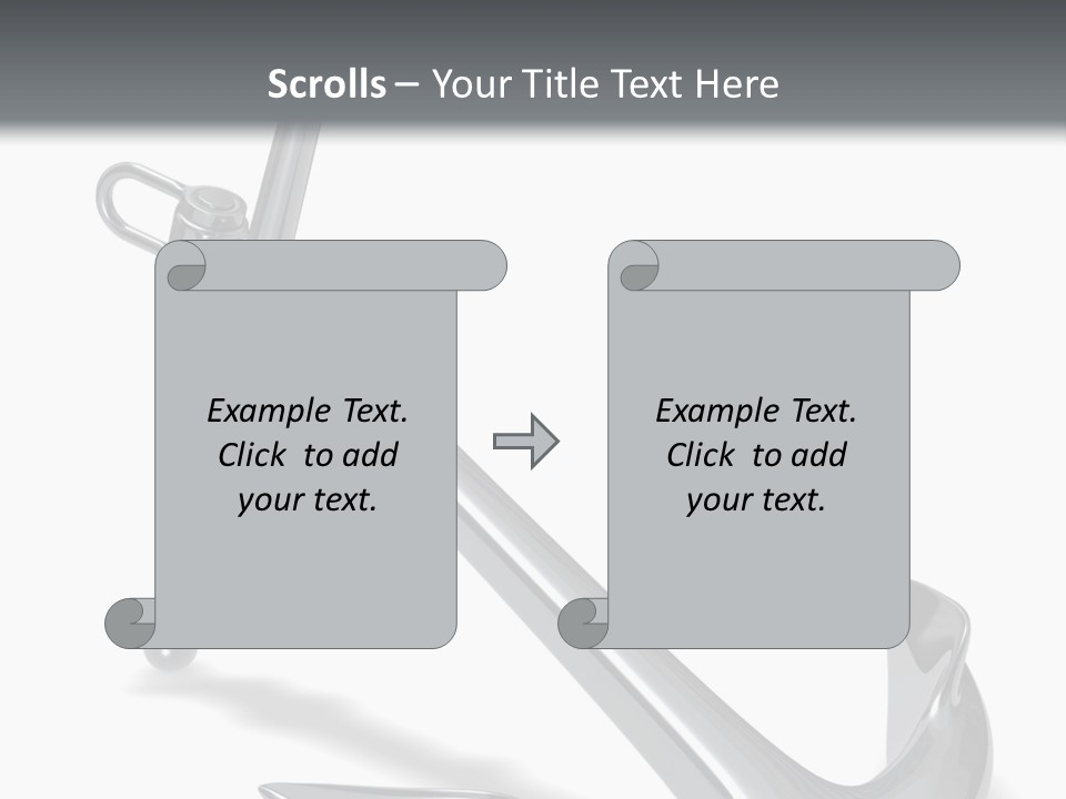Rendered Iron Anchor PowerPoint Template