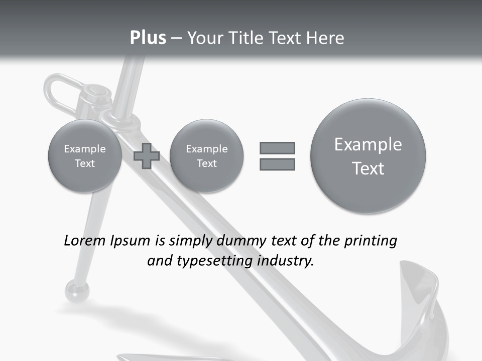 Rendered Iron Anchor PowerPoint Template