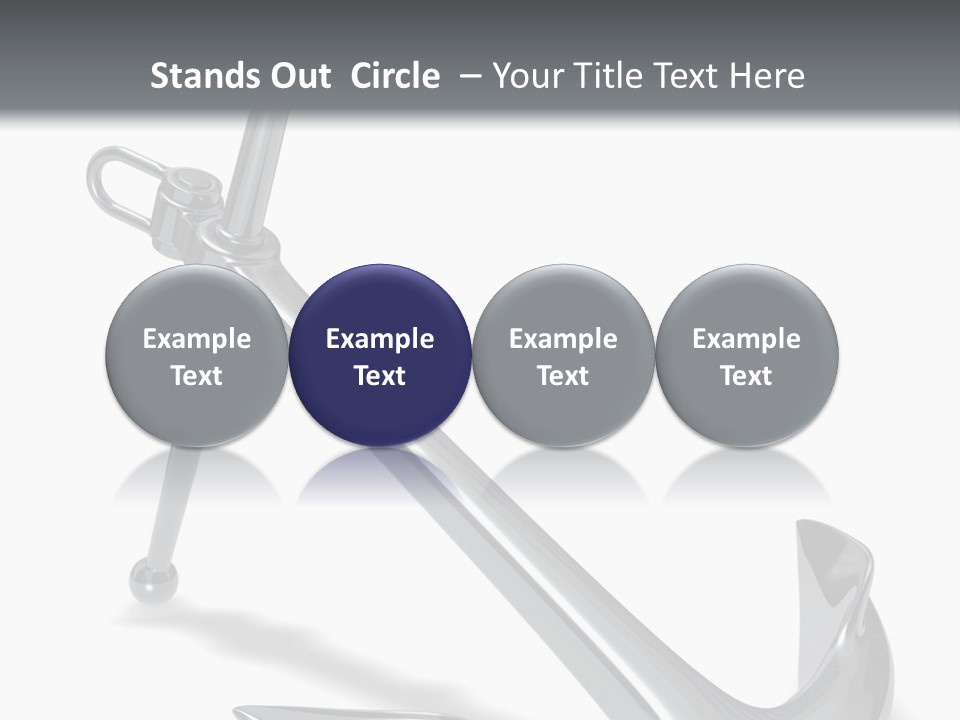 Rendered Iron Anchor PowerPoint Template