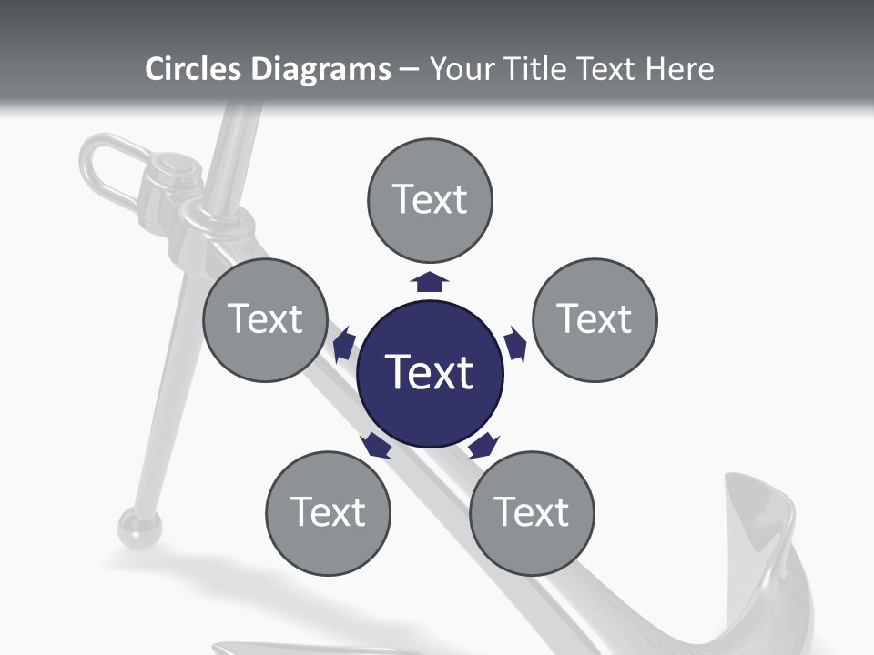 Rendered Iron Anchor PowerPoint Template