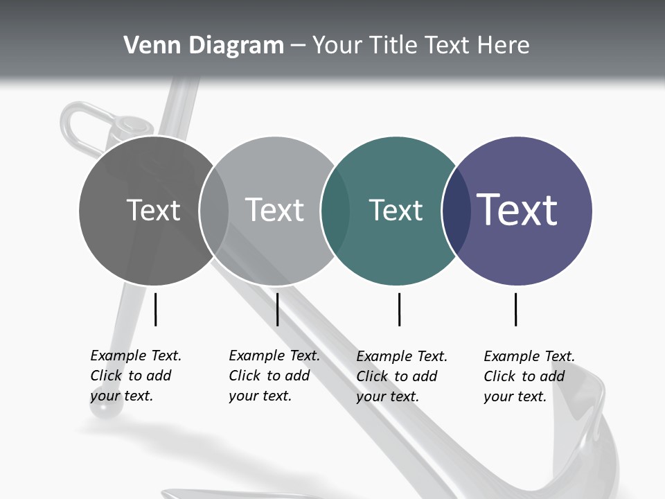 Rendered Iron Anchor PowerPoint Template
