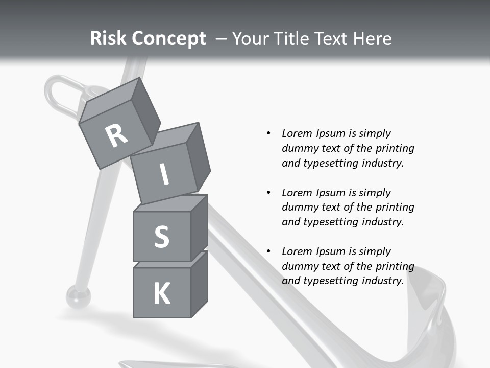 Rendered Iron Anchor PowerPoint Template