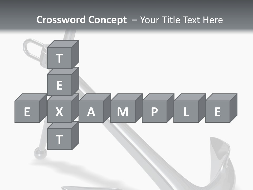 Rendered Iron Anchor PowerPoint Template