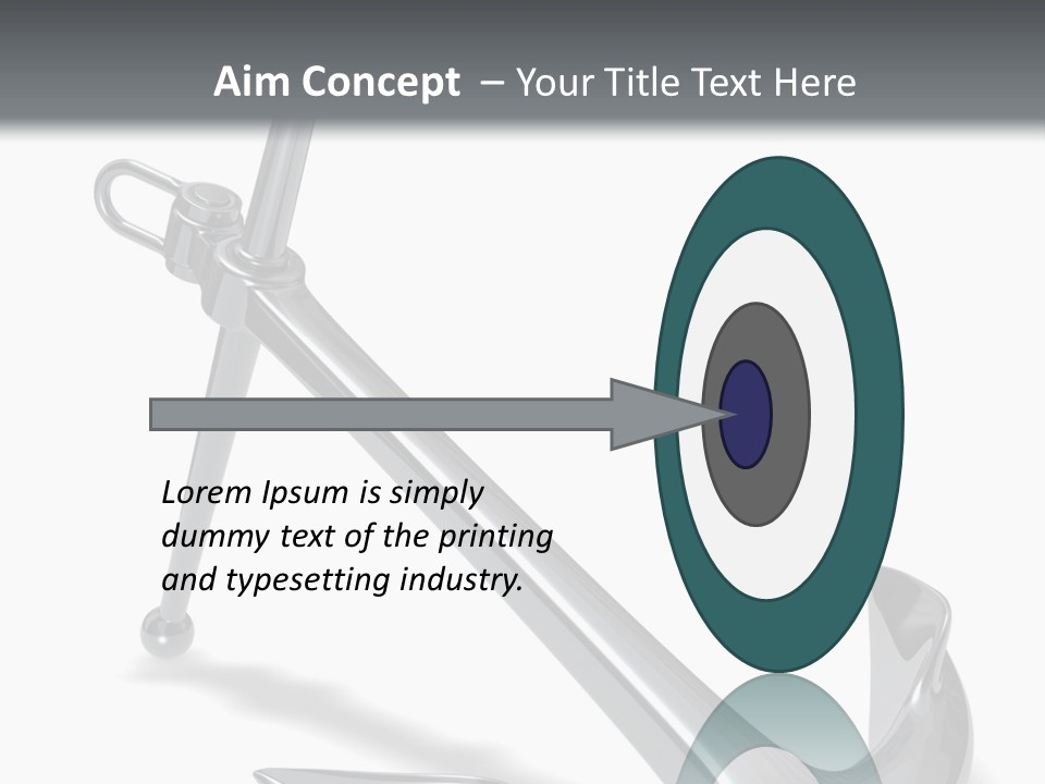 Rendered Iron Anchor PowerPoint Template