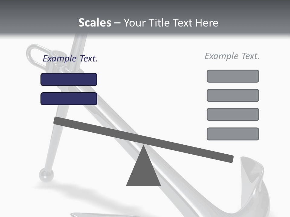 Rendered Iron Anchor PowerPoint Template