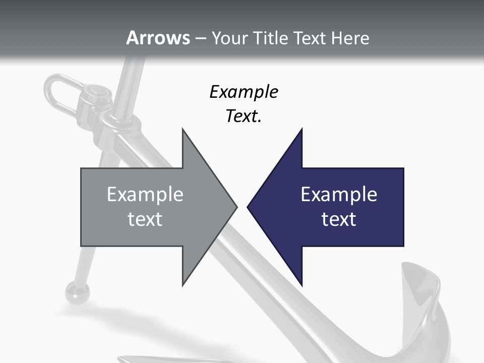 Rendered Iron Anchor PowerPoint Template